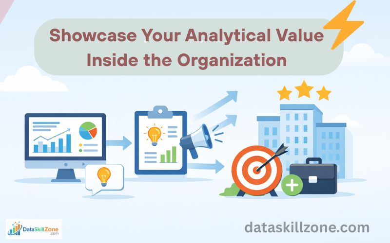 MIS to Data Analyst transition concept showing data dashboards and analytics tools.