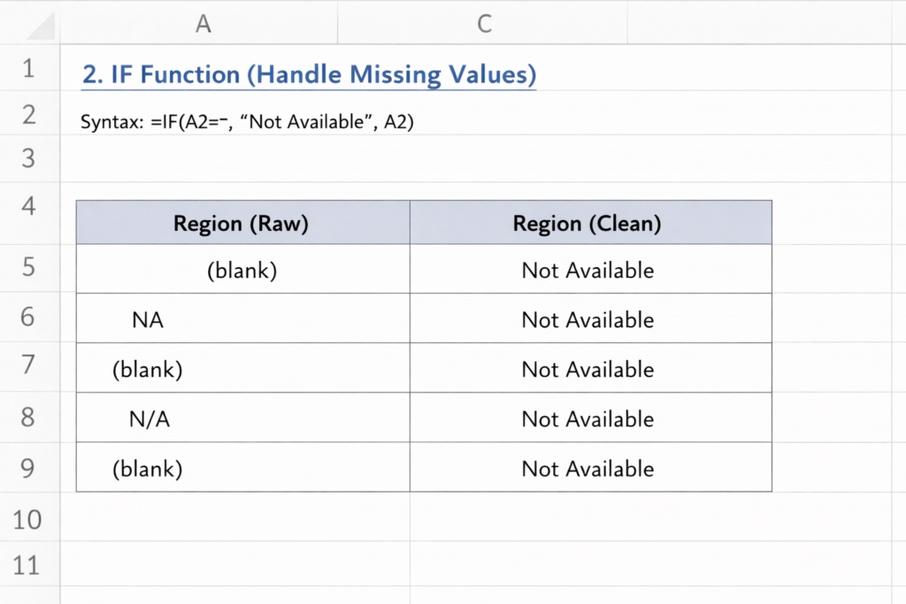IF Function in Excel