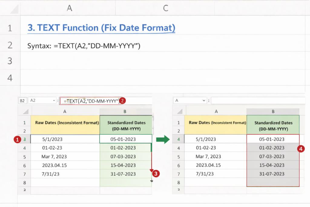 TEXT Function in Excel