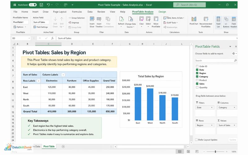 pivot table in excel